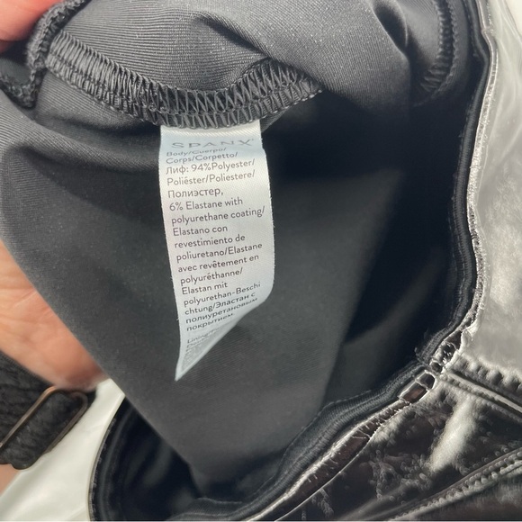 Spanx Shape Faux Leather Patent Leggings High Waist Black Small- 20301R - Picture 10 of 11